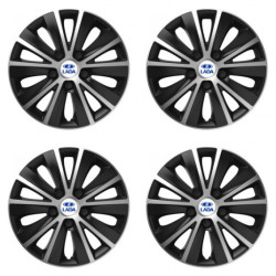 Puklice pre Lada 15 RAPIDE silver and black