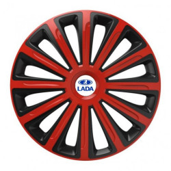 Puklice pre Lada 16 TREND red and black