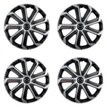 Puklice pre Mazda 15 Evo black&silver