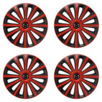 Puklice pre Mazda 15 TREND red and black