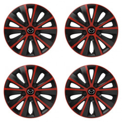 Puklice pre Mazda 15 RAPIDE red and black