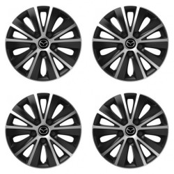 Puklice pre Mazda 16 RAPIDE silver and black