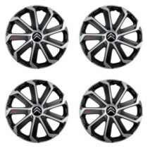 Puklice pre Citroen 14 Evo black&silver
