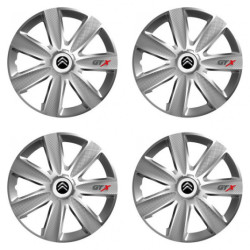 Puklice pre Citroen 14 GTX CARBON silver