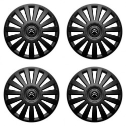 Puklice pre Citroen 15 Luxury black