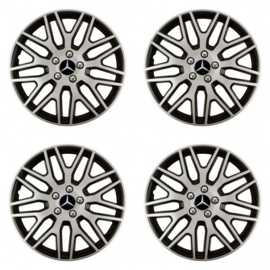 Puklice pre Mercedes 15 Dakar NC silver and black