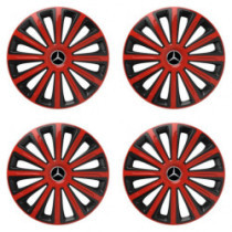 Puklice pre Mercedes 15 TREND red and black