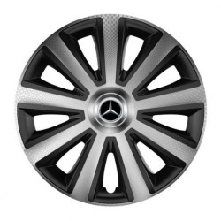 Puklice pre Mercedes 16 Aviator carbon silver&black