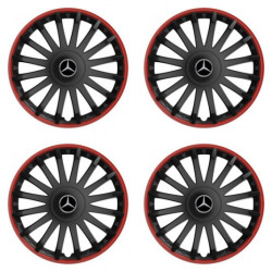 Puklice pre Mercedes 16 CRYSTAL RO black