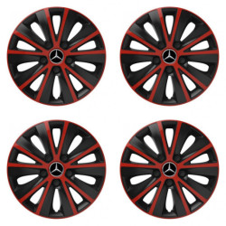 Puklice pre Mercedes 16 RAPIDE red and black
