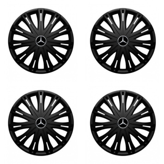 Puklice pre Mercedes 16 SPARK BLACK