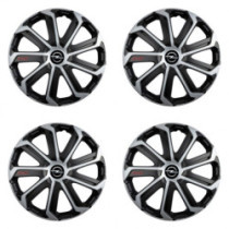 Puklice pre Opel 14 Evo black&silver