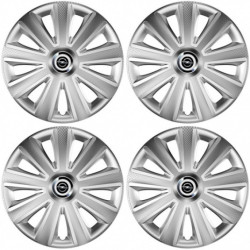 Puklice pre Opel 14 Aviator carbon RC silver