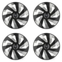 Puklice pre Opel 16 Vector RC black and silver