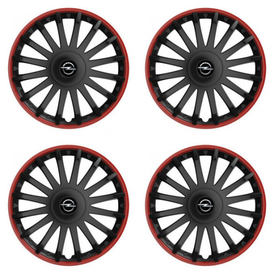 Puklice pre Opel 16 CRYSTAL RO black