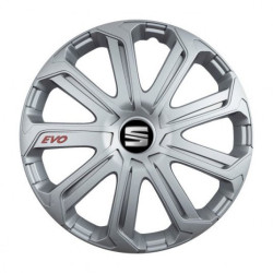 Puklice pre Seat 14 Evo silver