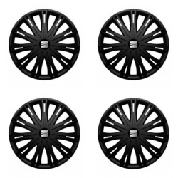 Puklice pre Seat 14 SPARK BLACK1