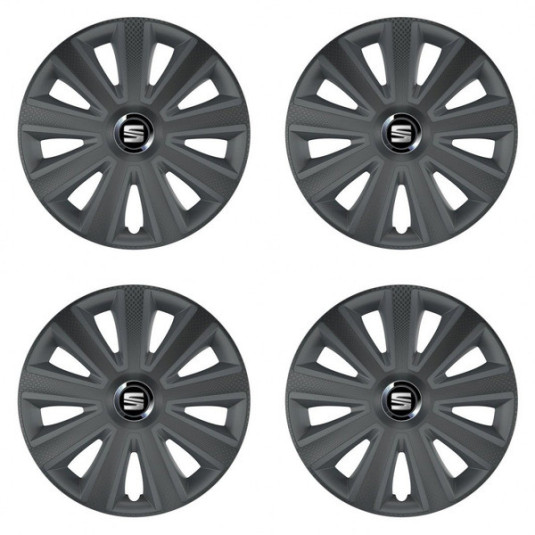 Puklice pre Seat 15 Aviator carbon grafite