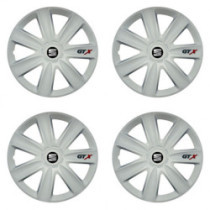 Puklice pre Seat 16 GTX carbon white