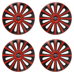 Puklice pre Toyota 16 TREND red and black