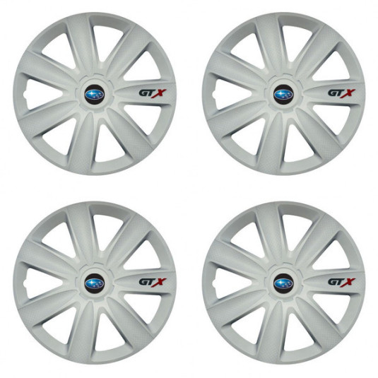 Puklice pre Subaru 15 GTX carbon white