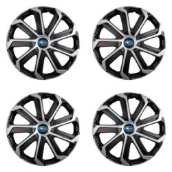 Puklice pre Subaru 15 Evo black&silver