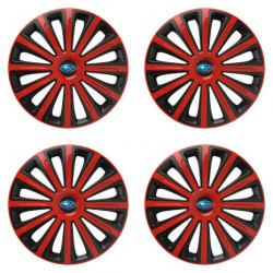 Puklice pre Subaru 15 TREND red and black