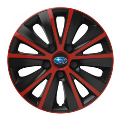 Puklice pre Subaru 16 RAPIDE red and black