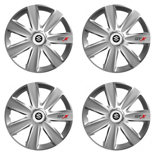 Puklice pre Suzuki 16 GTX CARBON silver