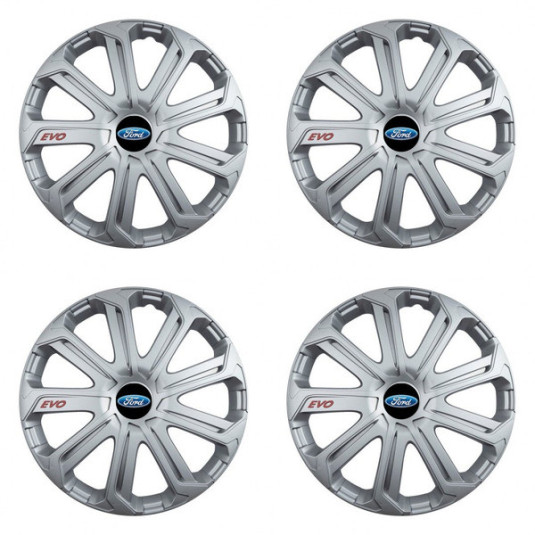 Puklice pre Ford 15 Evo silver