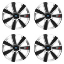 Puklice pre Ford 16 GTX CARBON silver/black