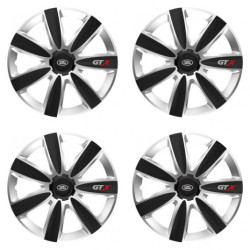 Puklice pre Land Rover 14 GTX CARBON silver/black