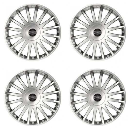 Puklice pre Land Rover 16 CRYSTAL silver