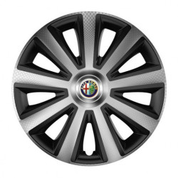 Puklice pre Alfa Romeo 15 Aviator carbon silver&black