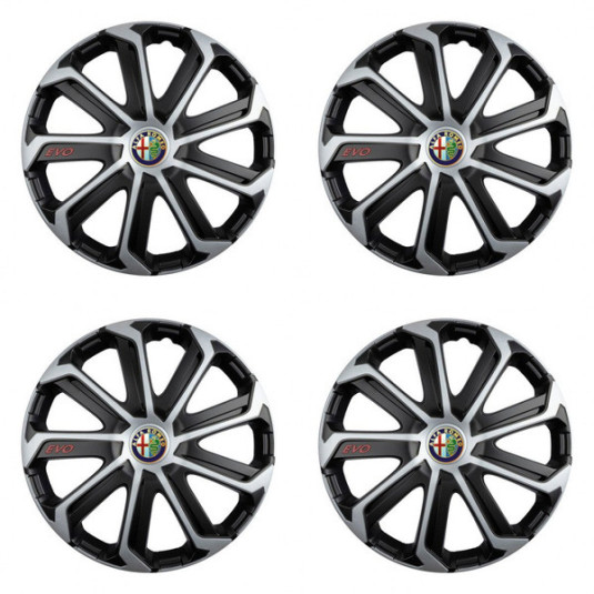Puklice pre Alfa Romeo 16 Evo black&silver