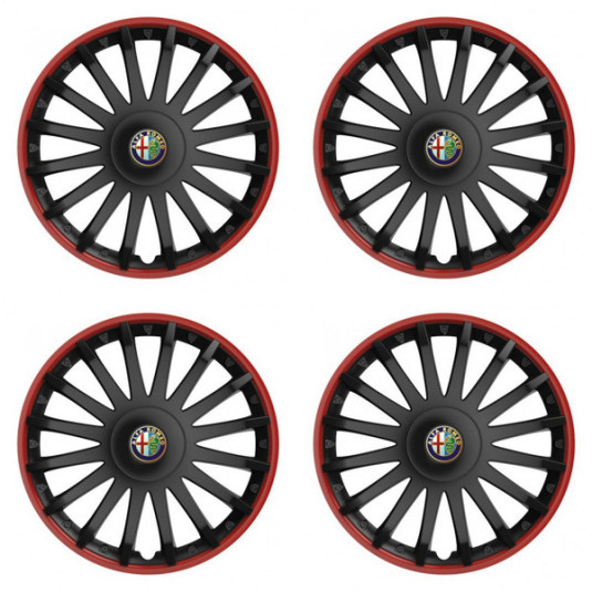 Puklice pre Alfa Romeo 16 CRYSTAL RO black