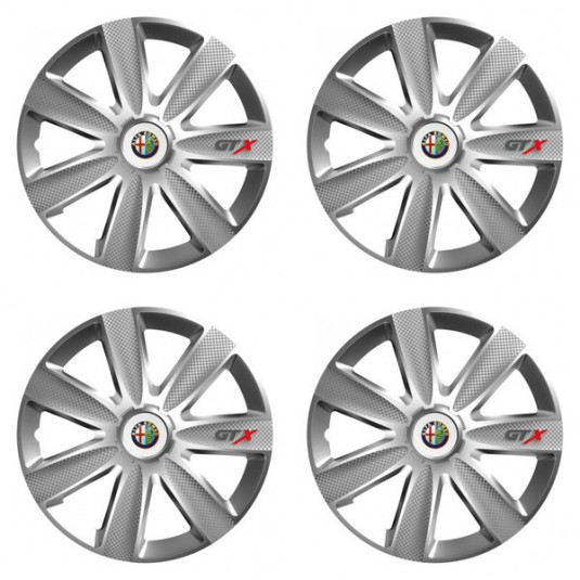 Puklice pre Alfa Romeo 16 GTX CARBON silver