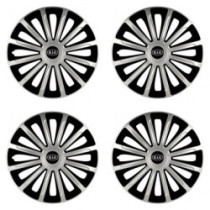 Puklice pre Kia (staršie logo) 16 TREND silver and black