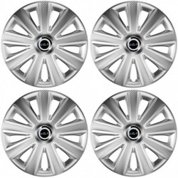 Puklice pre Kia (nové logo) 14 Aviator carbon RC silver