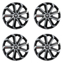 Puklice pre Dacia (staršie logo) 15 Evo black&silver