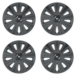 Puklice pre Dacia (staršie logo) 15 Aviator carbon grafite