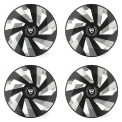 Puklice pre Dacia (staršie logo) 15 Vector RC black and silver