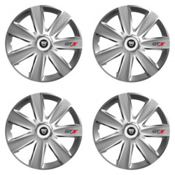 Puklice pre Dacia (staršie logo) 15 GTX CARBON silver