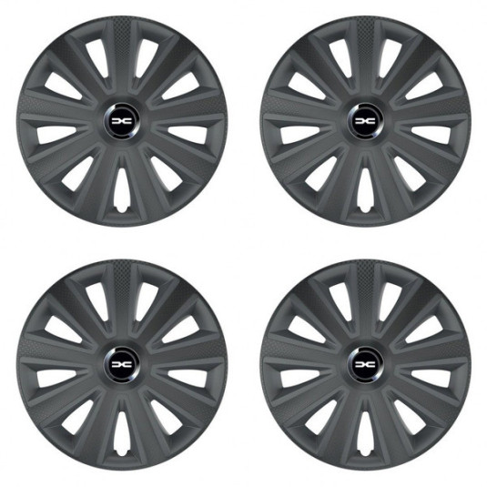 Puklice pre Dacia (nové logo) 15 Aviator carbon grafite