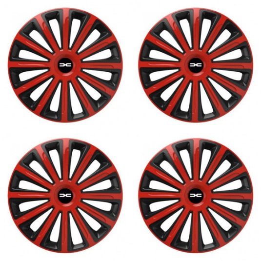 Puklice pre Dacia (nové logo) 15 TREND red and black
