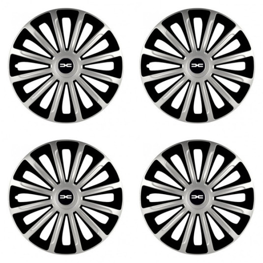 Puklice pre Dacia (nové logo) 15 TREND silver and black