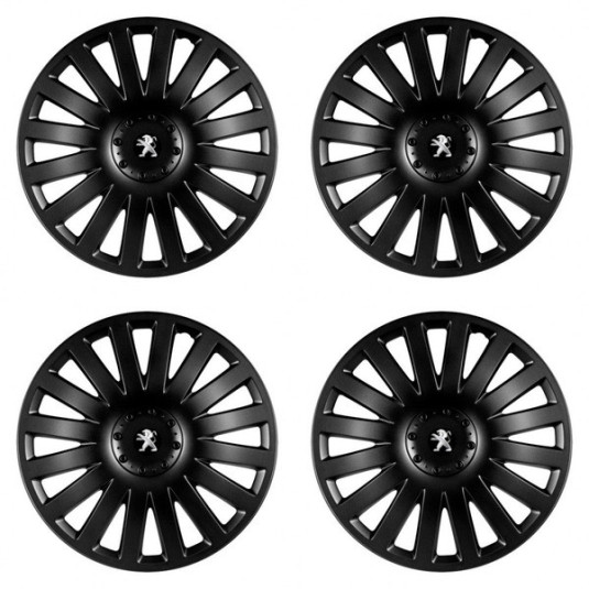 Puklice pre Peugeot (staršie logo) 14 Smart black