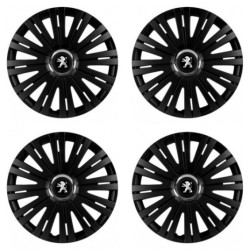 Puklice pre Peugeot (staršie logo) 14 ACTIVE RC BLACK