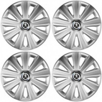 Puklice pre Peugeot (staršie logo) 16 Aviator carbon RC 16 silver