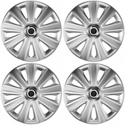 Puklice pre Peugeot (nové logo) 14 Aviator carbon RC silver